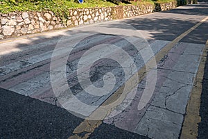 Pedestrian crossing zebra crosswalk