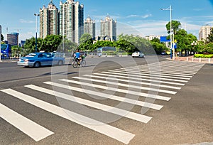 pedestrian crossing zebra crosswalk city street