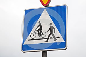 Pedestrian and Cyclist Sign