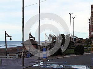 Pedestrian mall of Monte Hermoso beach