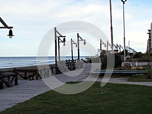 Pedestrian mall of Monte Hermoso beach
