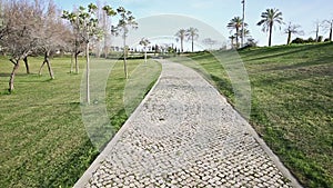 Pedestrian path at Vale Grande City Park - Alta de Lisboa