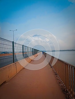 Pedestrian section on the HKB bridge in Abidjan