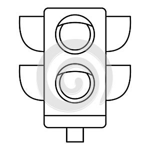 Pedestrian semaphore icon, outline style