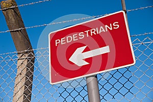 Pedestrian sign
