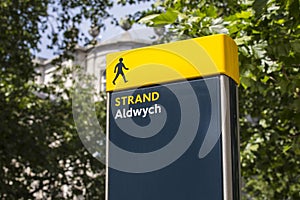 Pedestrian Sign for the Strand in London