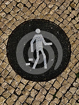 Pedestrian signal in belem - Portugal