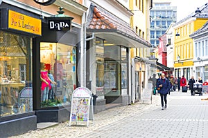 Pedestrian Shopping Street, Bergen Norway