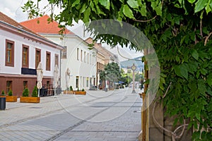 Pedestrian street in Nitra, Slovakia