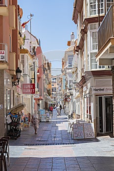 Pedestrian street with restaurants and shops Fuengirola