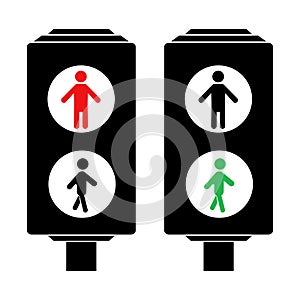 Pedestrian traffic light design concept. Illustration vector