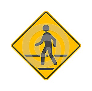 Pedestrian Traffic Sign isolated on white background