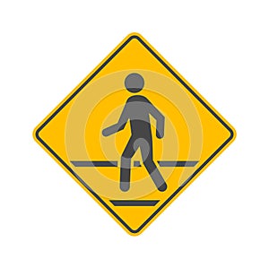 Pedestrian Traffic Sign isolated on white background photo