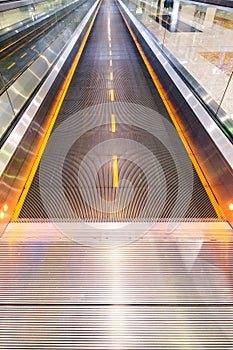 pedestrian travolator passenger conveyor at airport