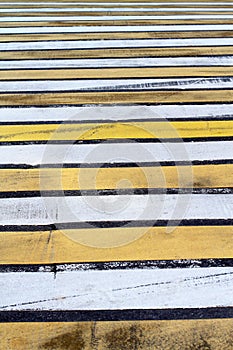 Pedestrian Two Color Zebra Crossing