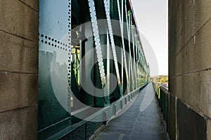 Pedestrian Walkway of the Queen Alexandra Bridge in Sunderland