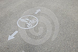 Pedestrians and bicycle lane road sign