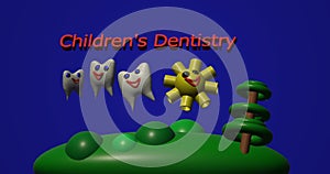 Pediatric dentistry 3D cloud treatment caries