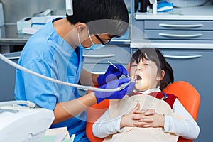 Pediatric dentistry, prevention dentistry, oral hygiene concept. photo