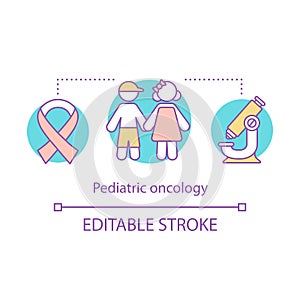 Pediatric oncology concept icon