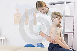 Pediatric orthopedic exam photo