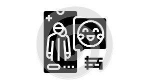 pediatrician consultation glyph icon animation