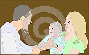 Pediatrician Flat Vector Illustration 1