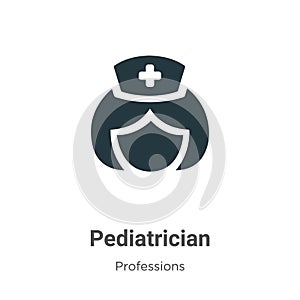 Pediatrician vector icon on white background. Flat vector pediatrician icon symbol sign from modern professions collection for