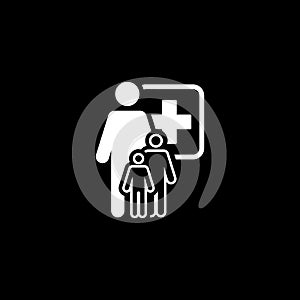 Pediatrics and Medical Services Icon. Flat Design.