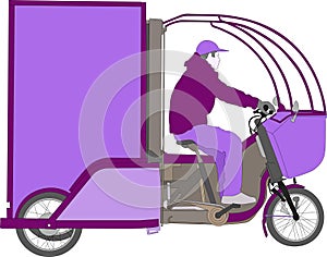 Pedicab Vector Illustration photo