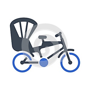 Pedicab rickshaw icon