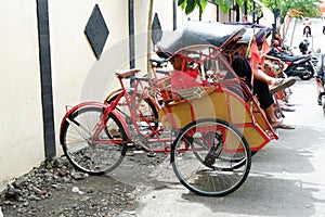 pedicab on traditional markets