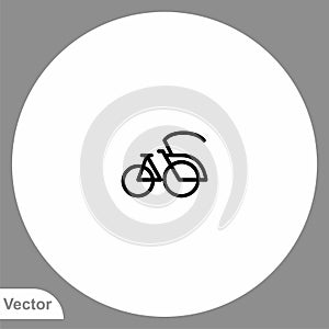 Pedicab vector icon sign symbol