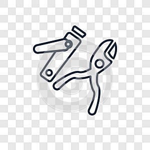 Pedicure concept vector linear icon isolated on transparent back