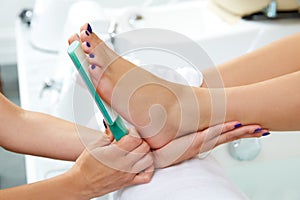 Pedicure dead skin remover feet care woman