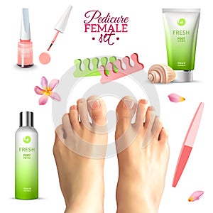 Pedicure Female Feet Set