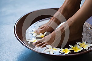 Pedicure at luxury spa photo