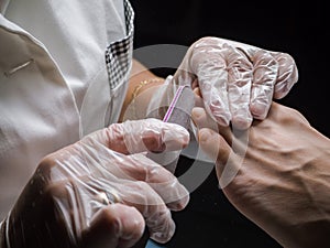 Pedicure process close-up. Beauty concept.