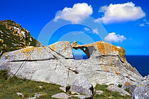 Pedra da Campa stone hole in Islas Cies islands photo