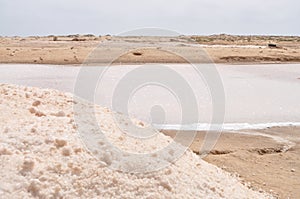 Pedra de Lume salt lake, Cape Verde