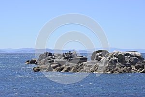 Pedras Negras beach in O Grove rias baixas photo
