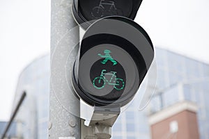 Pedresdrian and Bicycle Green Traffic Light