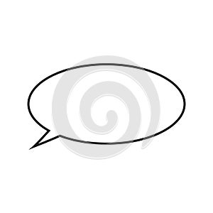 Peech bubble, speech balloon, chat bubble line art vector icon for apps and websites photo