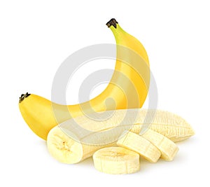 Peeled banana photo