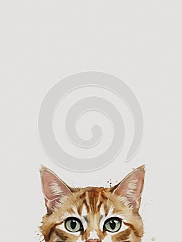 Peeking Cat Art Print,Printable art,Wall DÃ©cor photo