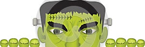 Peeking Frankenstein Header Illustration photo