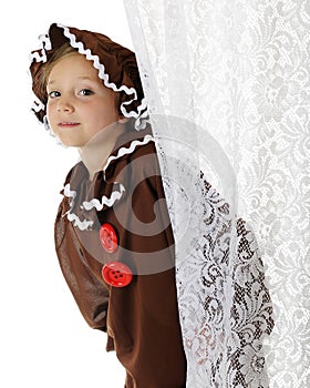 Peeking Gingerbread Girl