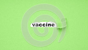 Peel away paper to discover vaccine