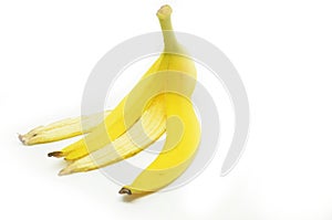 Peeled banana skin