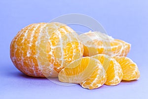 peeled delicious tangerine